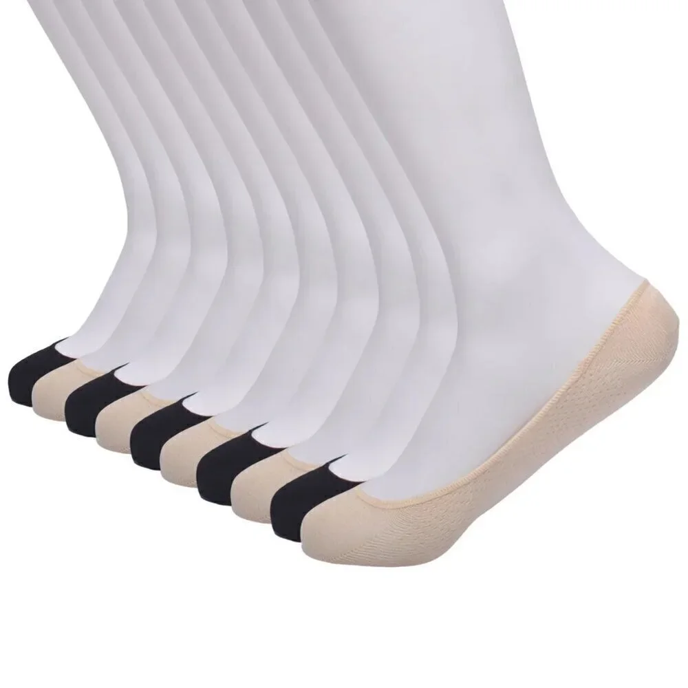 NWT - Lucky Brand Ladies' Black and Nude Liner Sock, 20-pair - shoe size…